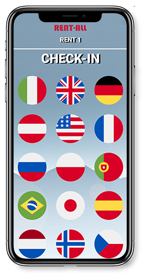 immagine di esempio su telefono del outsidecheckin di RENT-ALL