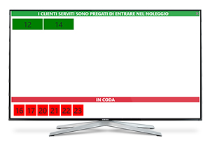 immagine di esempio su televisione del taglia coda RENT-ALL