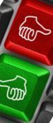 Tastaturtasten mit Tasten repräsentierten eine positive und eine negative Bewertung